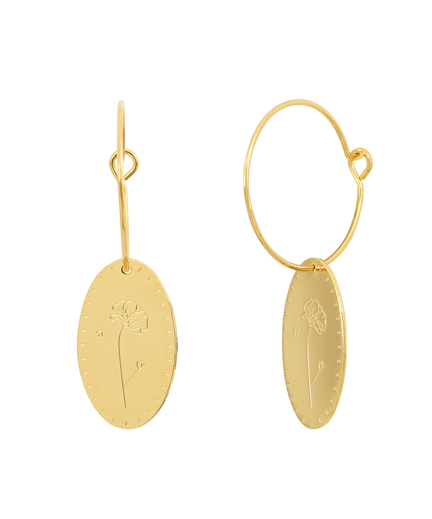 Boucles d'oreilles créoles Poppy Love